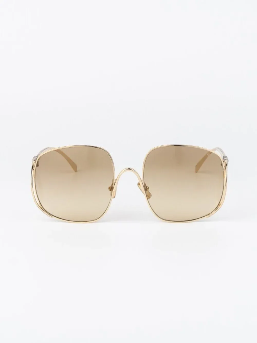 Miu Miu Women Sunglasses Gold Yellow Gradient Square MUA57S 5AK20S NEW AUTHENTIC